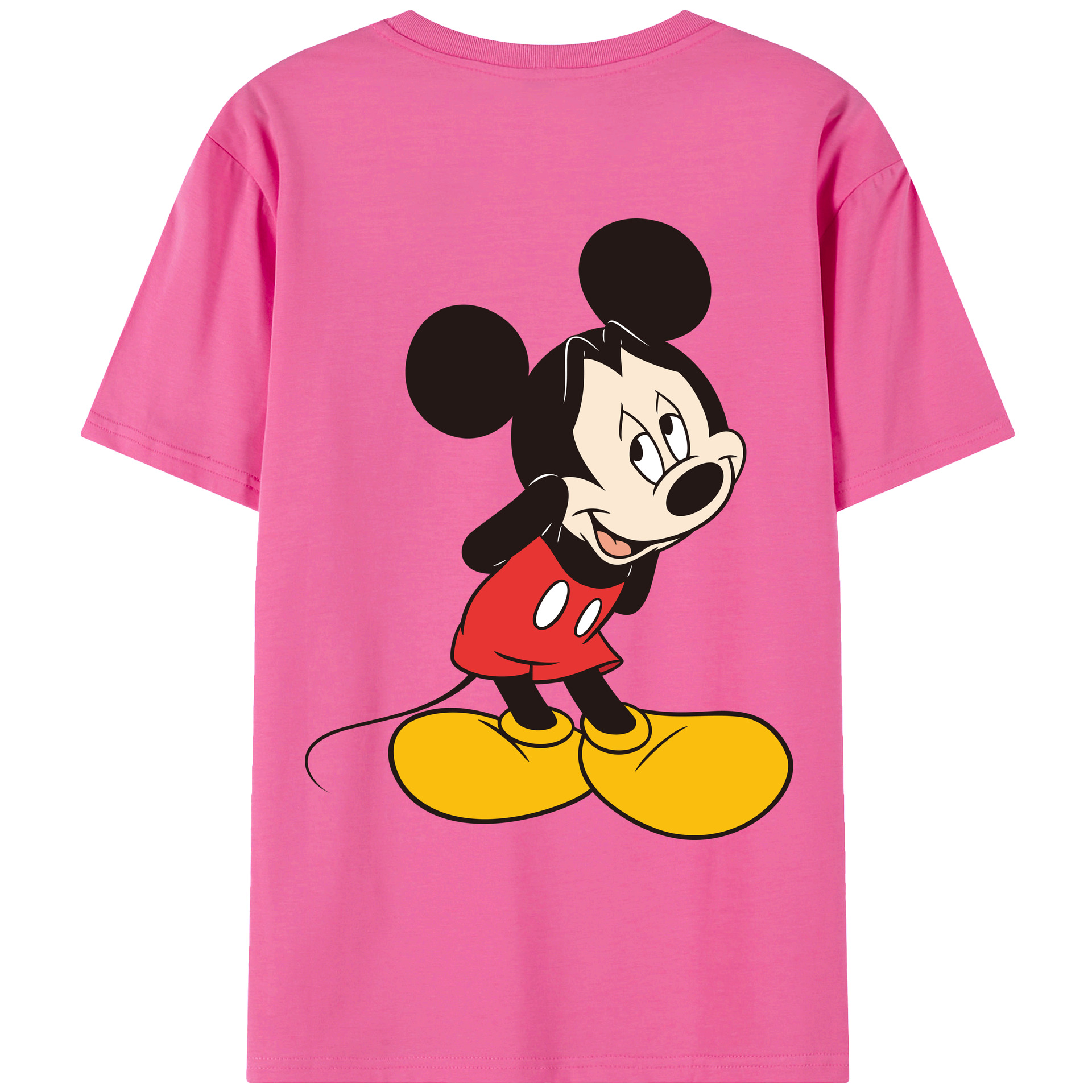 （画像用） ミッキーマウス Mickey Mouse レディース半袖Tシャツ(バックプリント)